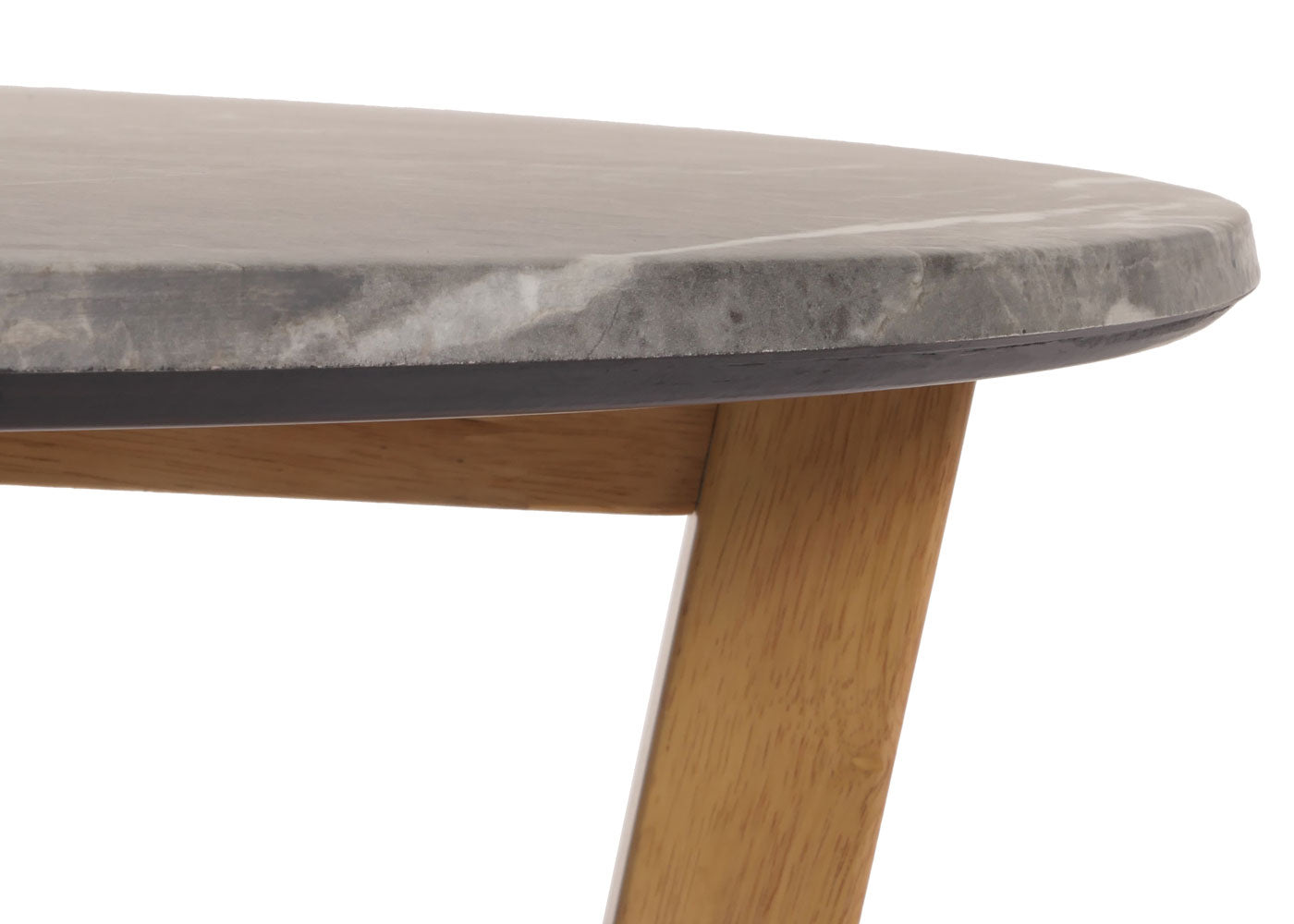 Cosmo Casa - Salontafel - Bijzettafel - Massief Hout HDF Laminaat - Marmerlook - Licht Frame - 80cm