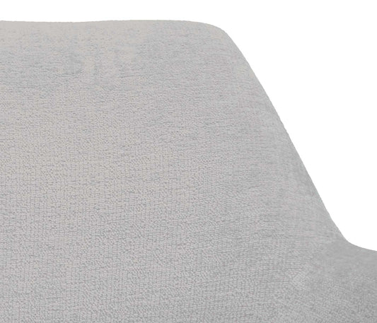 Cosmo Casa - Eetkamerstoel - Keukenstoel met Armleuning - Draaibaar met Automatische Positie - Metaaltextiel - Crèmewit