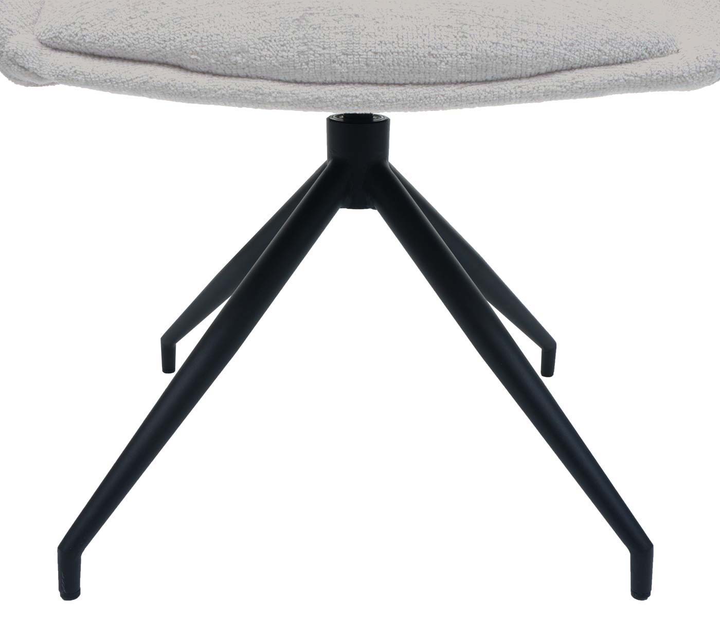 Cosmo Casa - Eetkamerstoel - Keukenstoel met Armleuning - Draaibaar met Automatische Positie - Metaaltextiel - Crèmewit