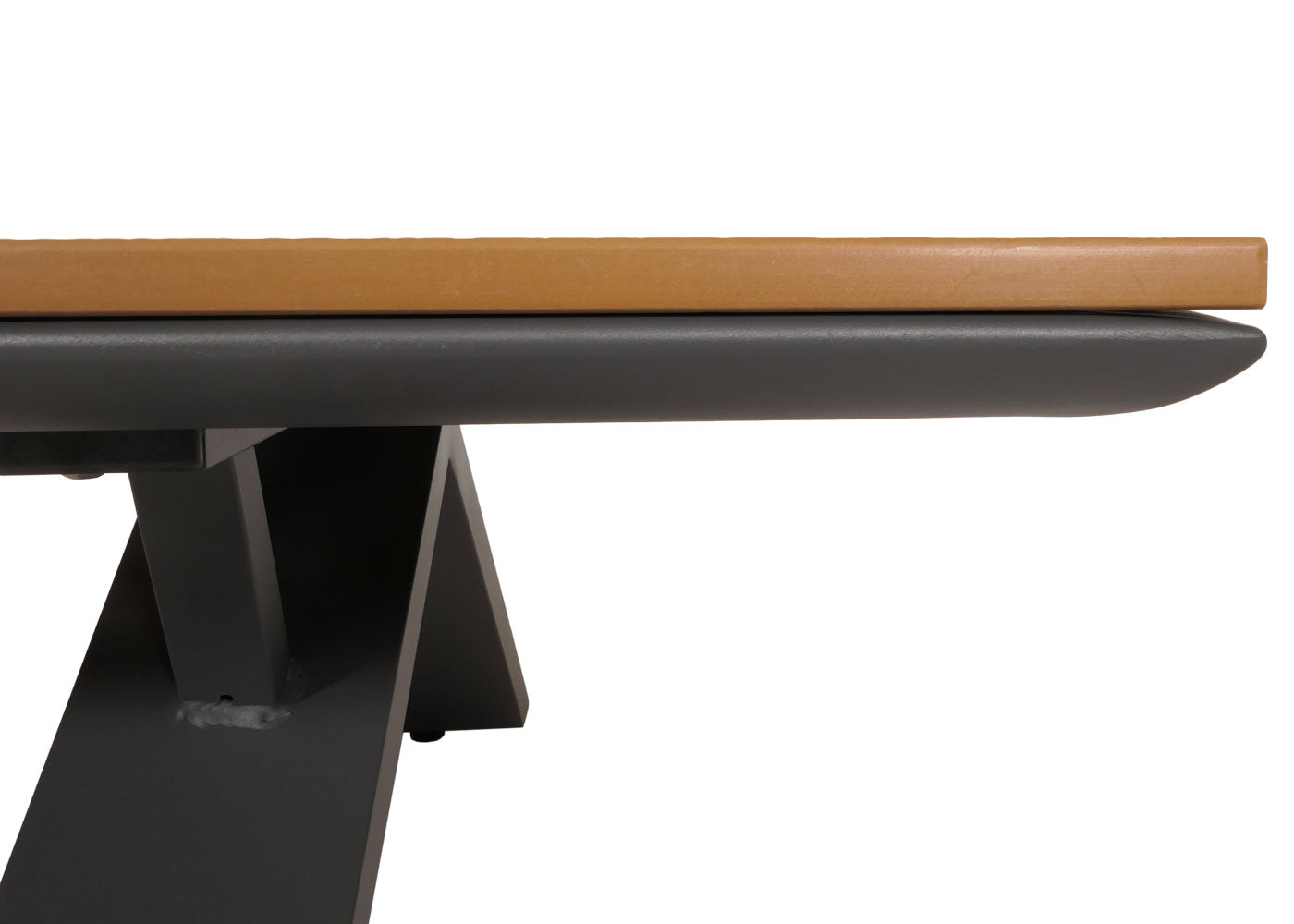 Cosmo Casa - Aluminium Tuinset - Zitbank - Houtlook - Antraciet Frame - Donkergrijze Bekleding