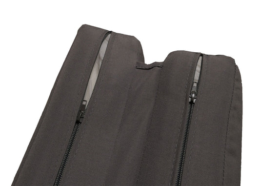 Cosmo Casa - Aluminium Lounge Tuinligstoel - XL Ligstoel - Bali Lounger - Dubbel Ligbed - Buitenbed - 10cm Kussen - Donkergrijs