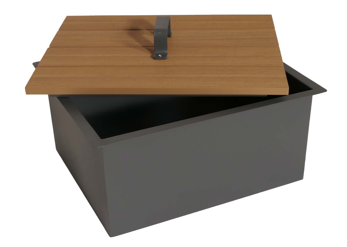 Cosmo Casa - Buitenkitchen - 3-delige Set - Aluminium - Antraciet - Lichte Houtlook