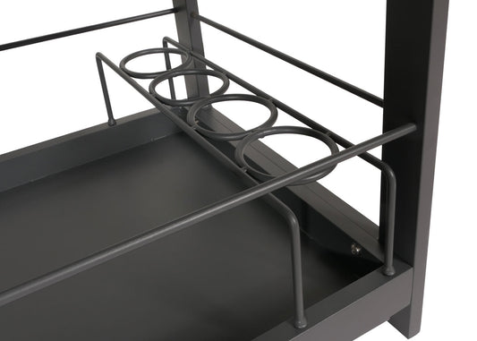 Cosmo Casa - Buitenkitchen - 3-delige Set - Aluminium - Antraciet - Lichte Houtlook