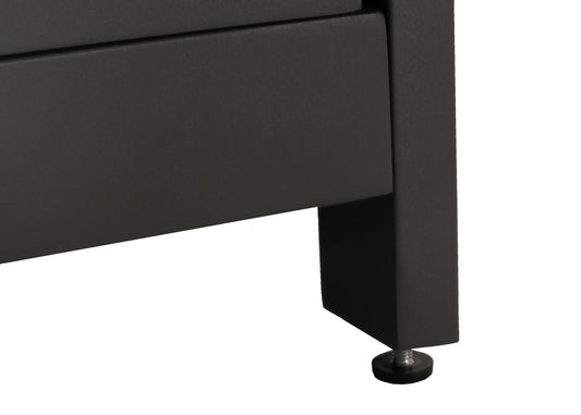 Cosmo Casa - Buitenkitchen - 3-delige Set - Aluminium - Antraciet - Donkere Houtlook