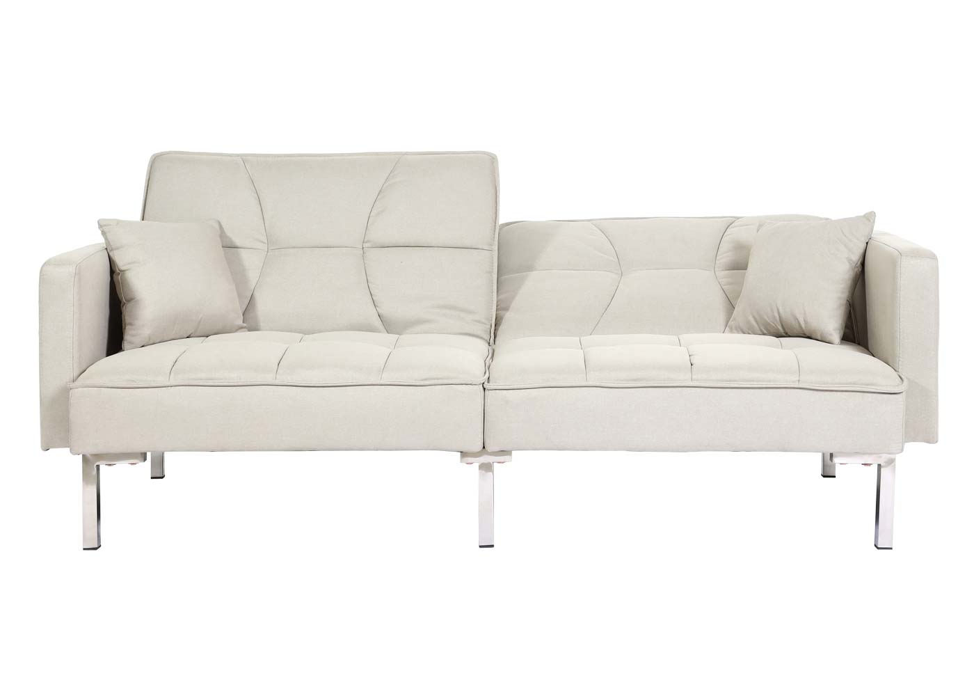 Cosmo Casa - Slaapbank - Logeerbed met Ligvlak 170x104 cm - Textiel - Crèmewit Beige