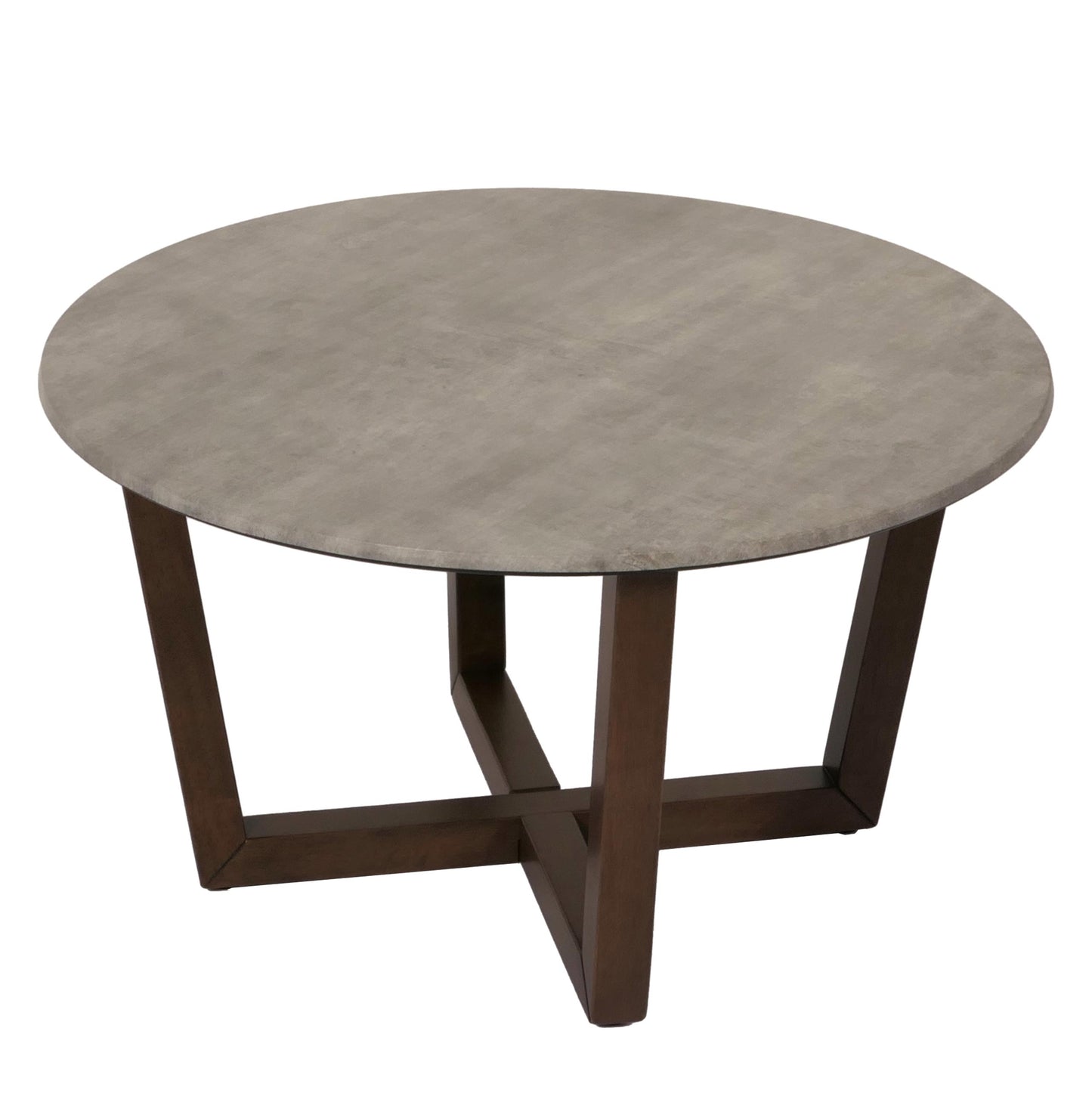 Cosmo Casa - Salontafel - Bijzettafel - Massief Hout HPL Laminaat - Betonlook - Donker Frame - 80cm