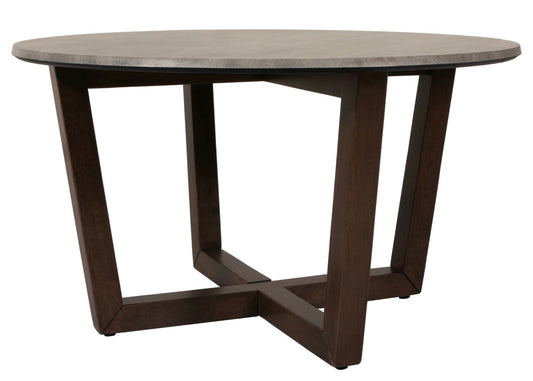 Cosmo Casa - Salontafel - Bijzettafel - Massief Hout HPL Laminaat - Betonlook - Donker Frame - 80cm