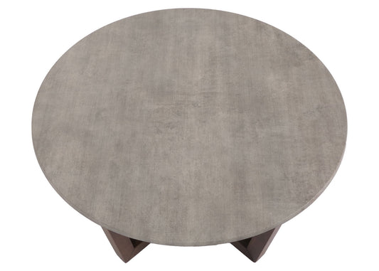 Cosmo Casa - Salontafel - Bijzettafel - Massief Hout HPL Laminaat - Betonlook - Donker Frame - 80cm