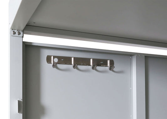 Cosmo Casa - Fietsenstalling voor 2 Fietsen - Afsluitbaar met Plantenbak - Gegalvaniseerd Staal - Lichtgrijs