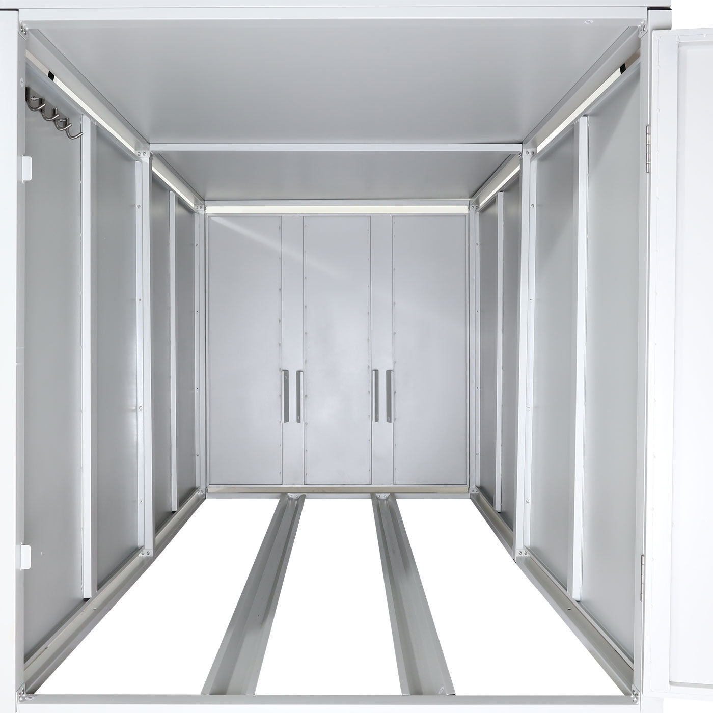 Cosmo Casa - Fietsenstalling voor 2 Fietsen - Afsluitbaar met Plantenbak - Gegalvaniseerd Staal - Lichtgrijs