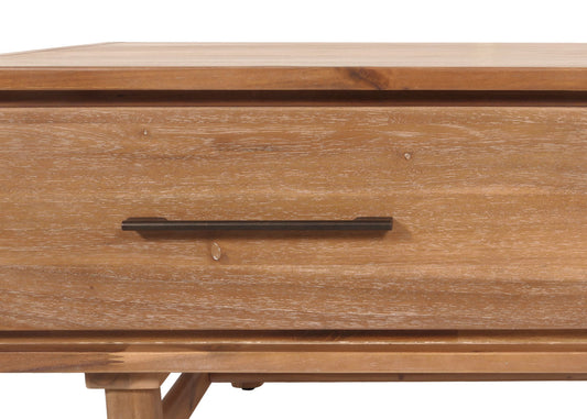 Cosmo Casa - Salontafel - Woonkamertafel - Bijzettafel - Lade - Massief Acaciahout - Gebeitst - 44x125x60cm - 25kg