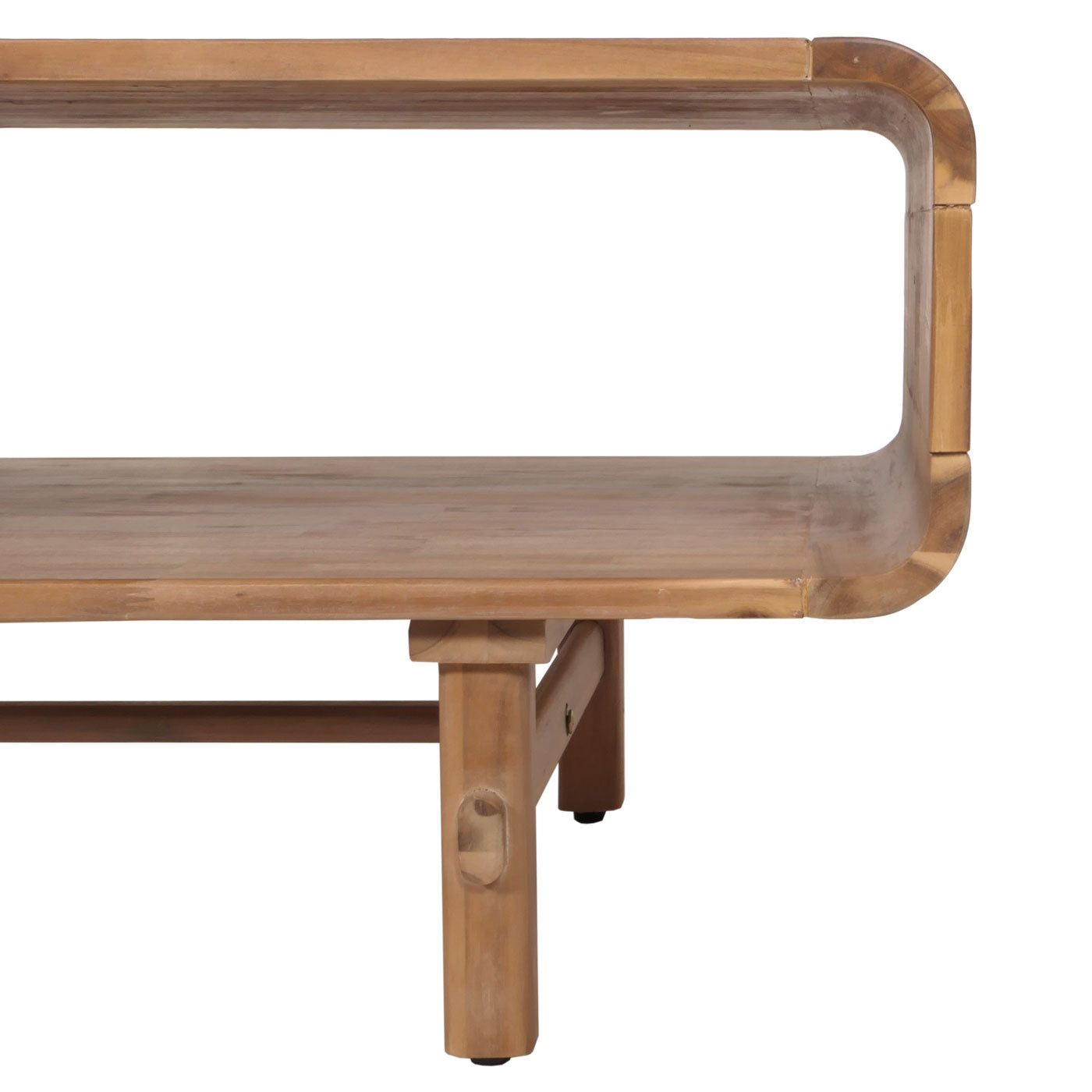 Cosmo Casa - Salontafel - Woonkamertafel - Bijzettafel - Lade - Massief Acaciahout - Gebeitst - 44x125x60cm - 25kg