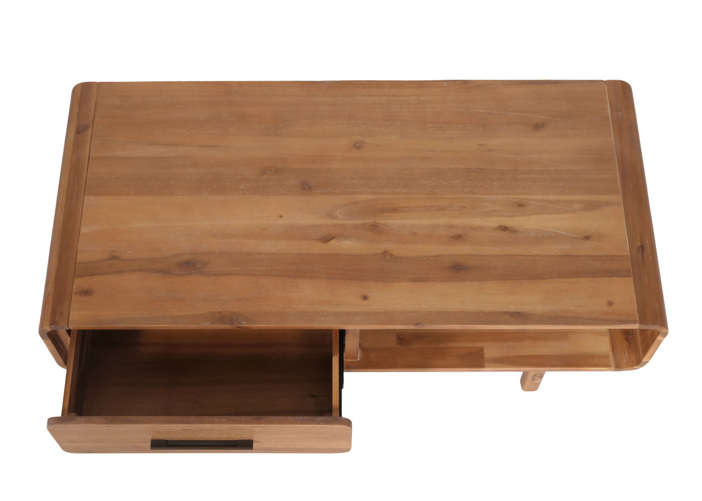 Cosmo Casa - Salontafel - Woonkamertafel - Bijzettafel - Lade - Massief Acaciahout - Gebeitst - 44x125x60cm - 25kg