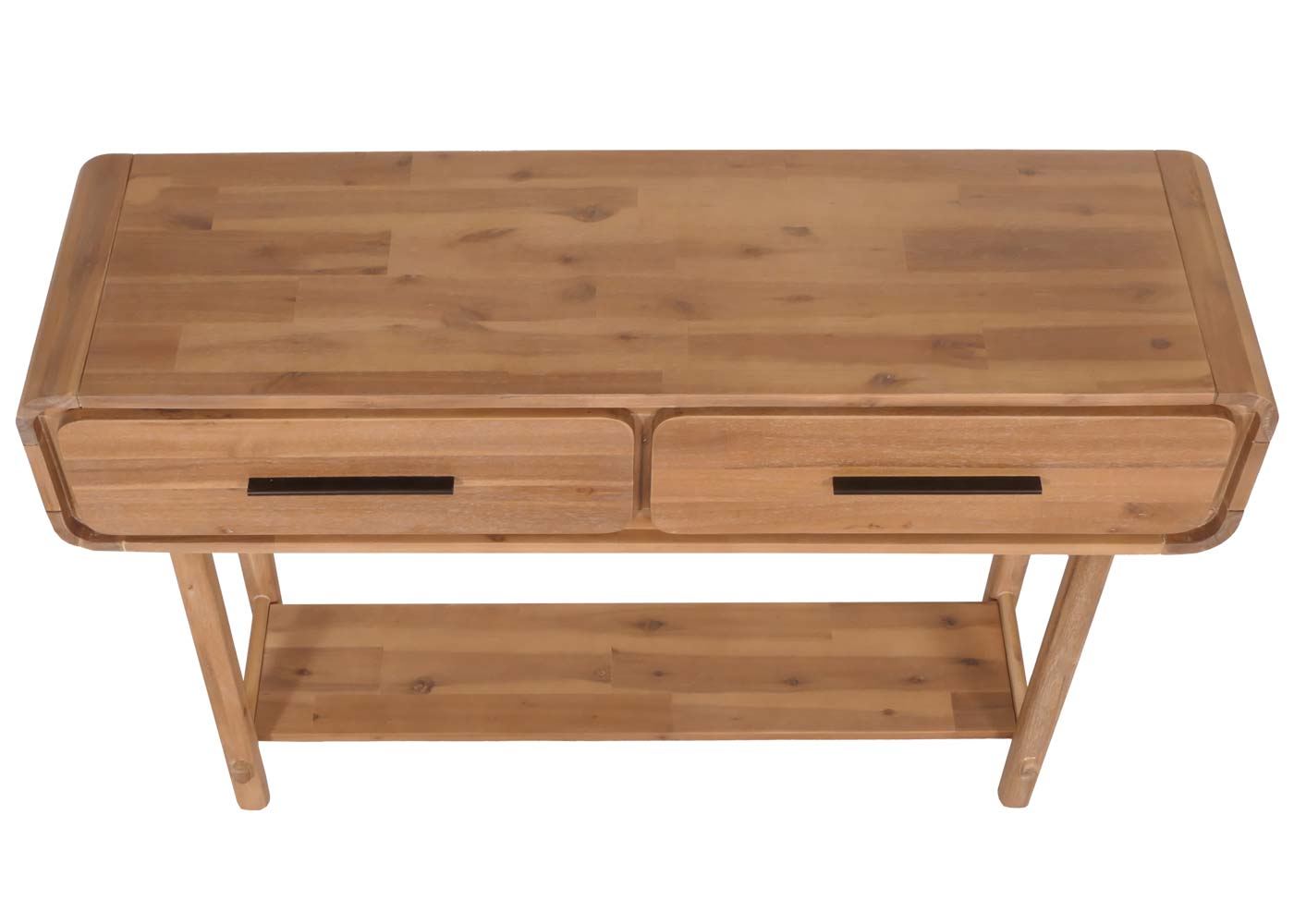 Cosmo Casa - Consoletafel - Telefoontafel - Bijzettafel - Opbergtafel - Lade - Massief Acaciahout - Gebeitst - 80x120x35cm - 22kg