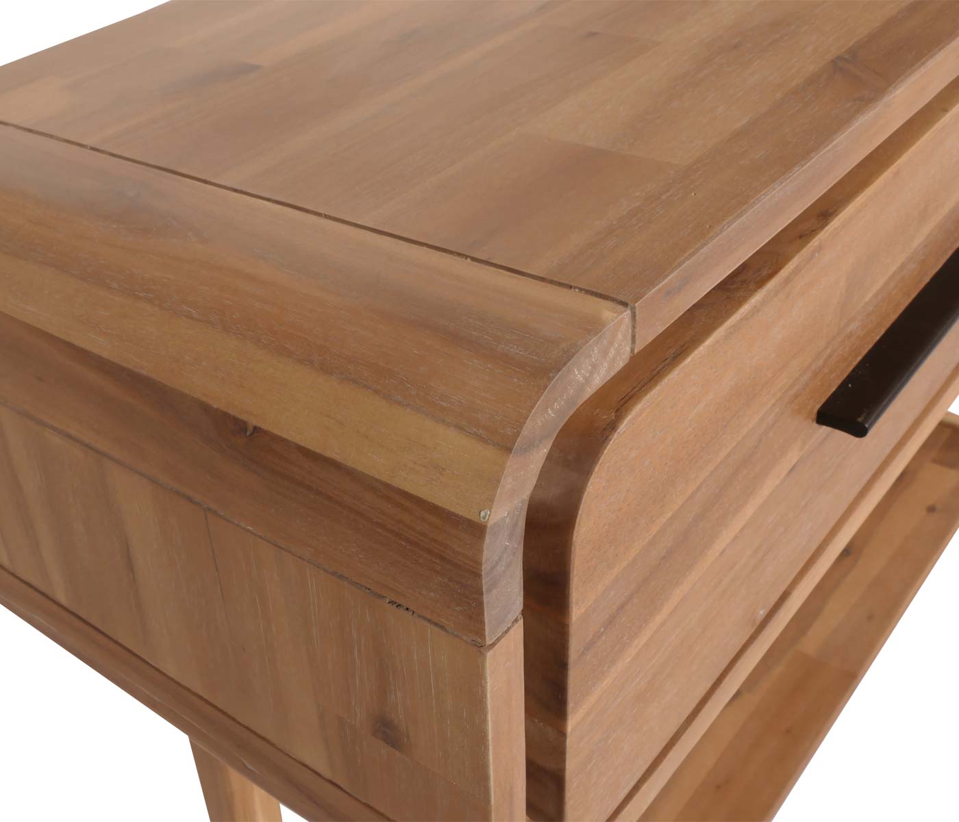 Cosmo Casa - Consoletafel - Telefoontafel - Bijzettafel - Opbergtafel - Lade - Massief Acaciahout - Gebeitst - 80x120x35cm - 22kg