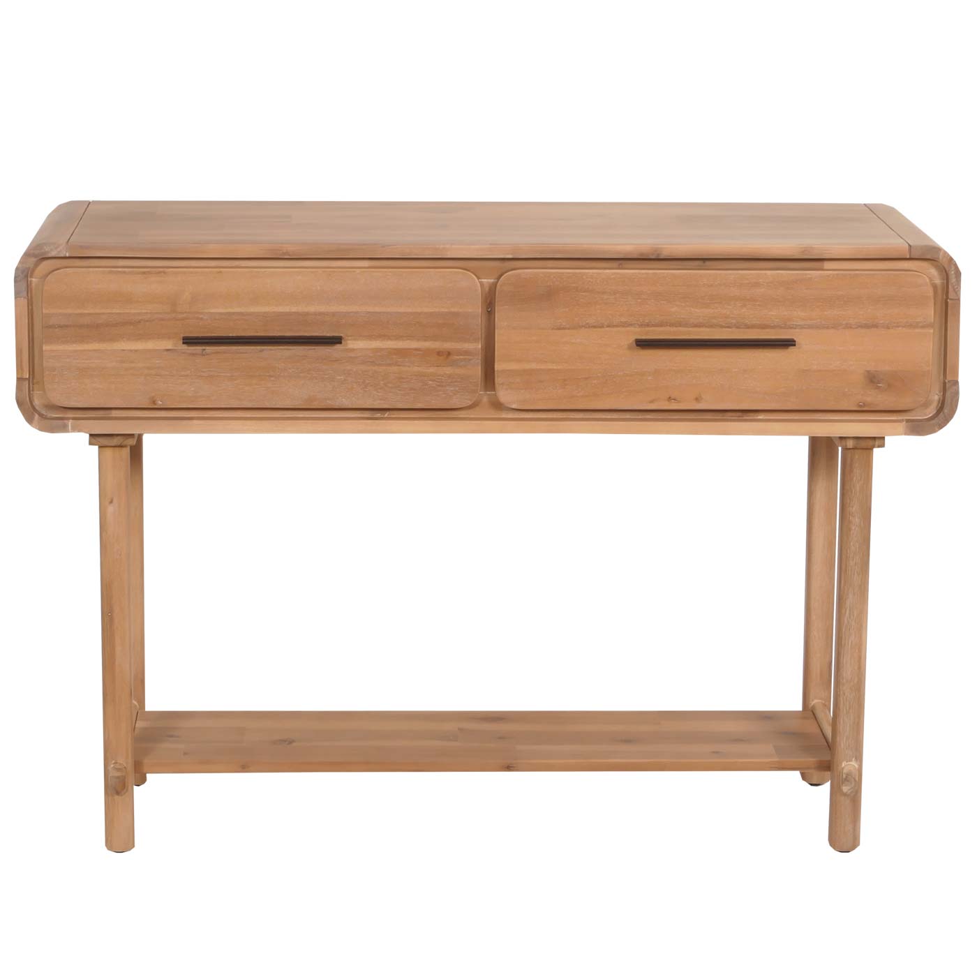 Cosmo Casa - Consoletafel - Telefoontafel - Bijzettafel - Opbergtafel - Lade - Massief Acaciahout - Gebeitst - 80x120x35cm - 22kg