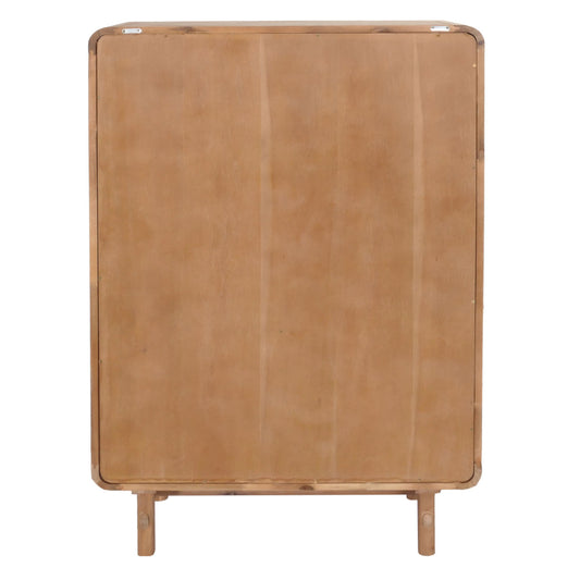 Cosmo Casa - Highboard - Dressoir - Opbergvakken - Riet - Gebeitst Acaciahout - 141x90x35cm - 32kg