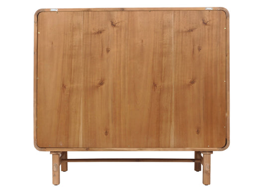 Cosmo Casa - Ladekast - Opbergkast - Highboard - Opberglade - Rattan - Massief Acaciahout - Gebeitst - 101x109x45cm - 44kg