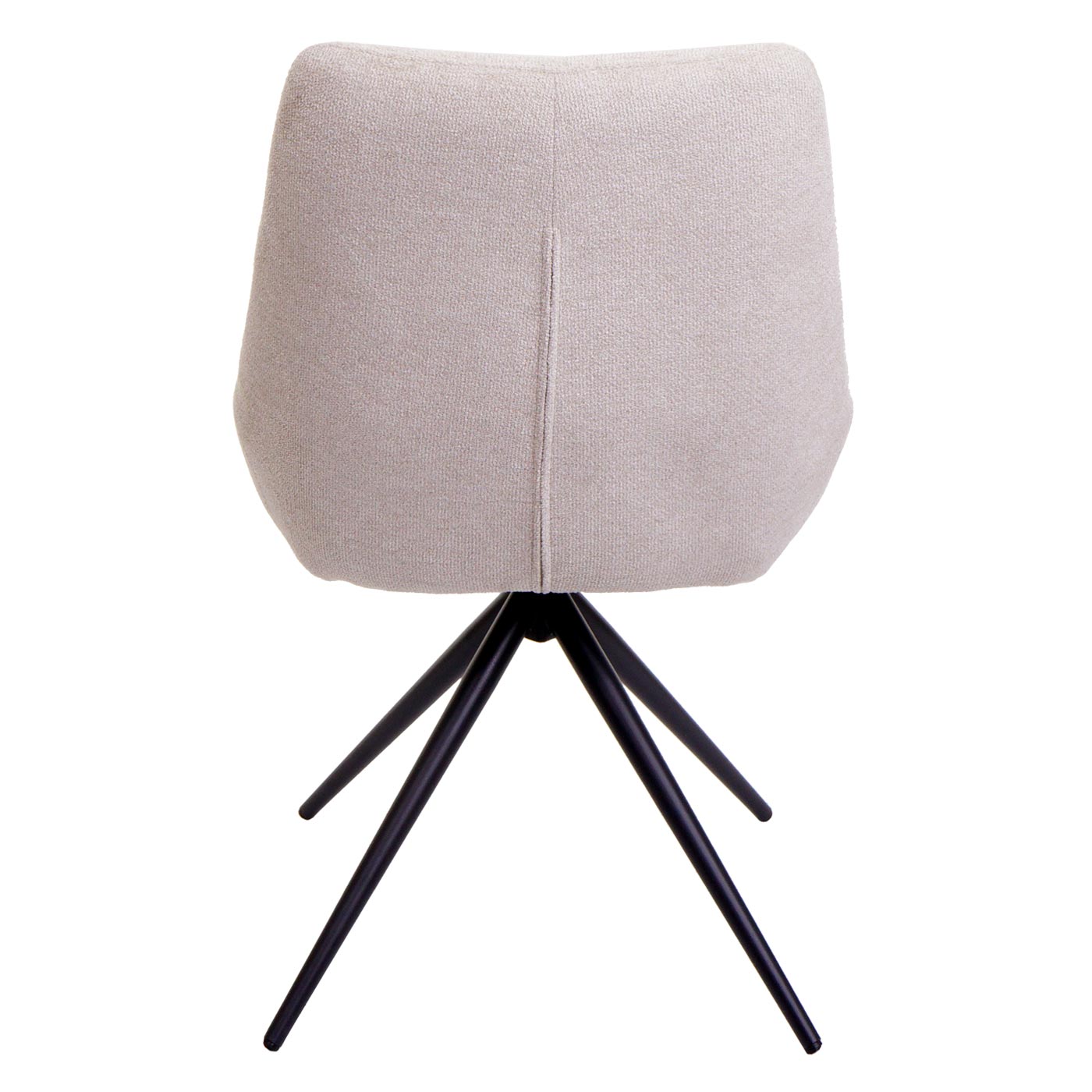 Cosmo Casa - Set van 2 Eetkamerstoelen - Keukenstoel - Draaibaar met Automatische Positionering - Textiel - Crèmebeige