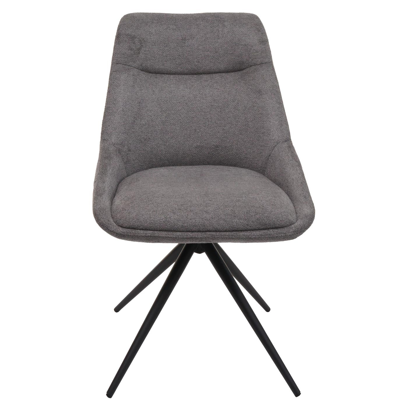 Cosmo Casa - Set van 2 Eetkamerstoelen - Keukenstoel - Draaibaar met Automatische Positionering - Textiel - Grijs