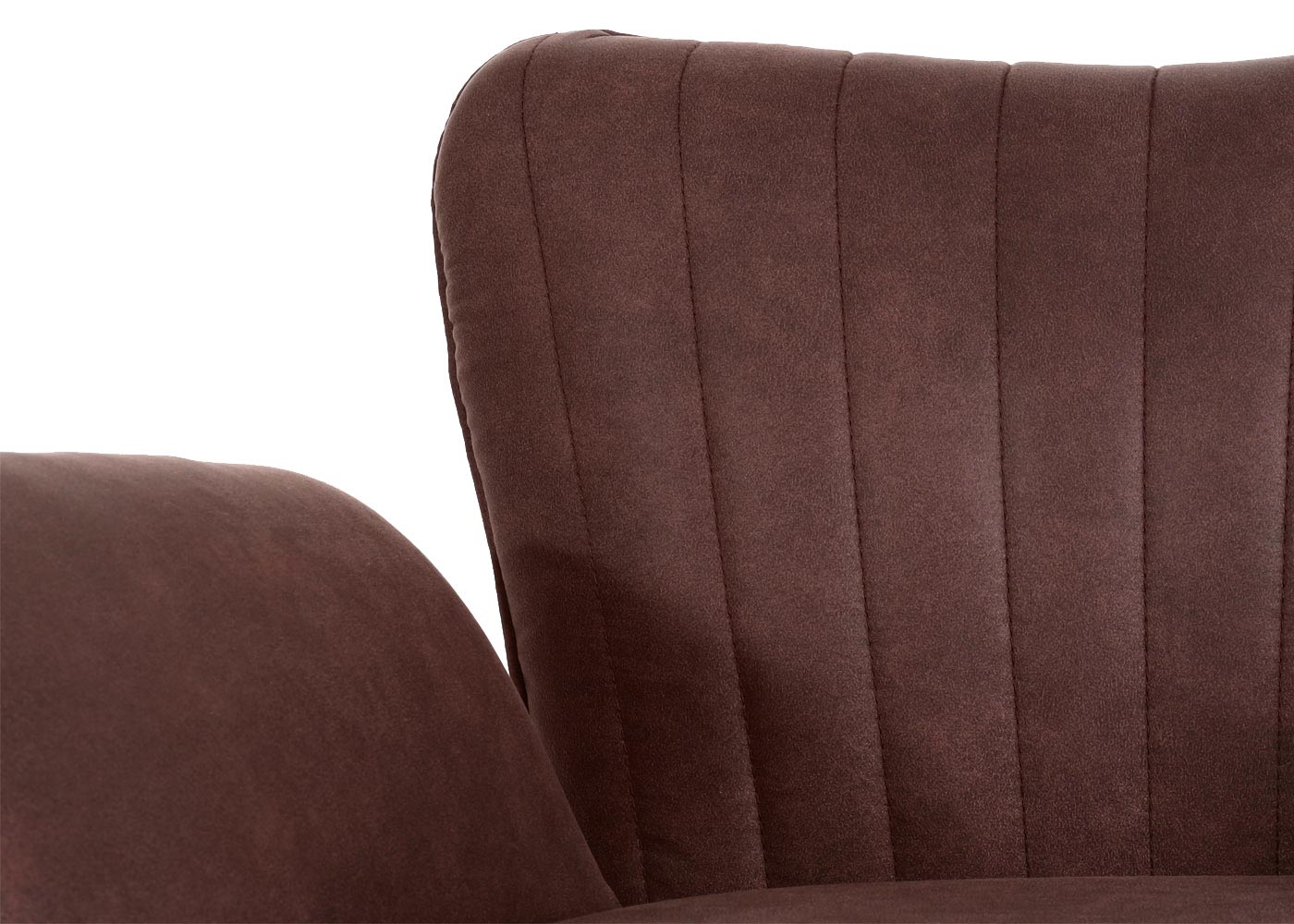 Cosmo Casa - Barkruk - Draaibaar met Armleuning en Voetsteun - Textiel IJzer FSC - Zwart met Donkerbruine Voet