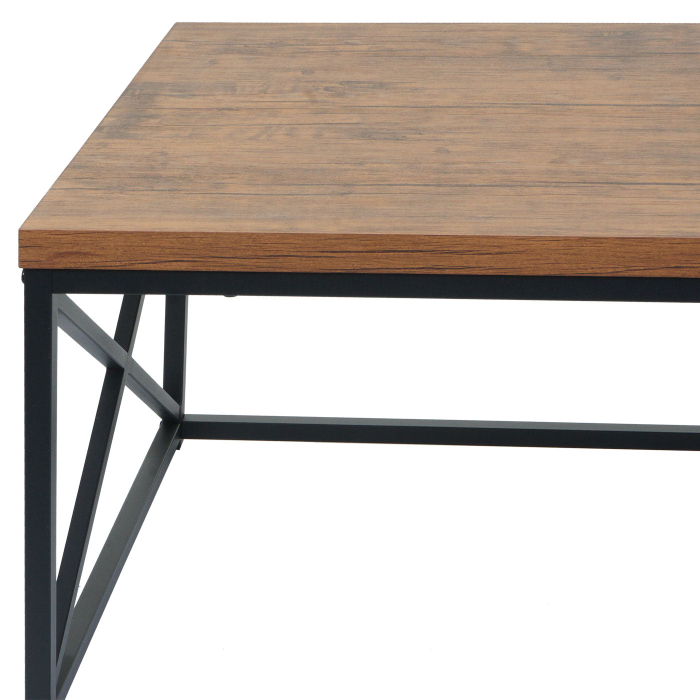 Cosmo Casa - Salontafel - Metalen 3D-structuur - Wild Eiken Look - 44x110x60cm