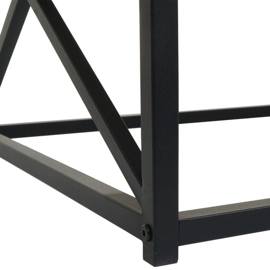 Cosmo Casa - Salontafel - Metalen 3D-structuur - Wild Eiken Look - 44x110x60cm