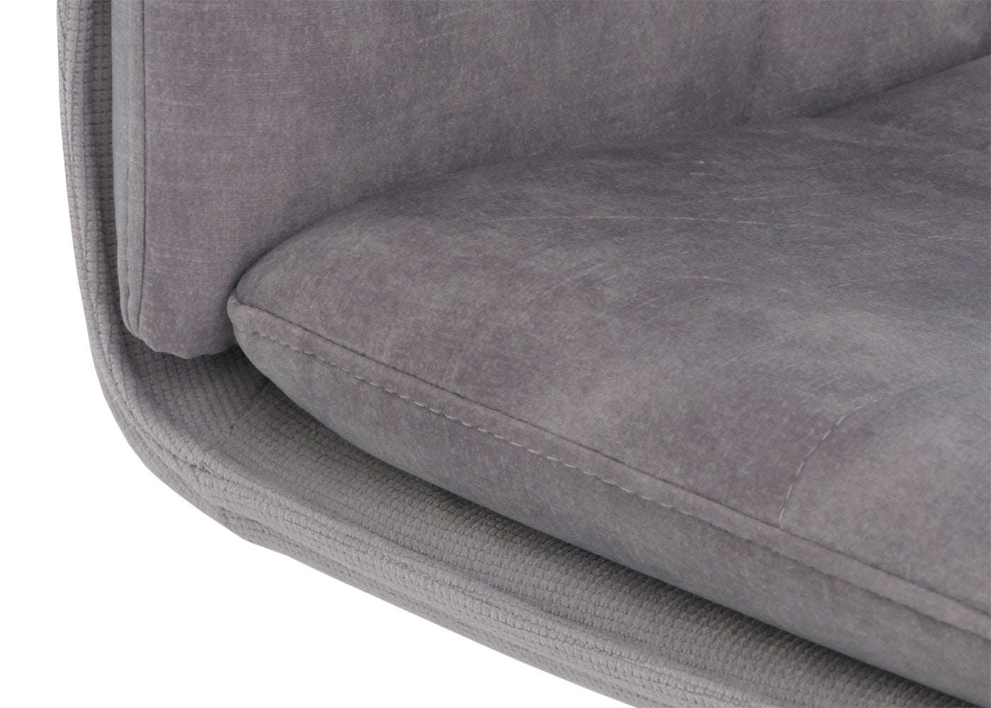 Cosmo Casa - Set van 2 Eetkamerstoelen - Keukenstoel - Fauteuil - Draaibaar Automatische Positie - Metaal - Stof - Grijs