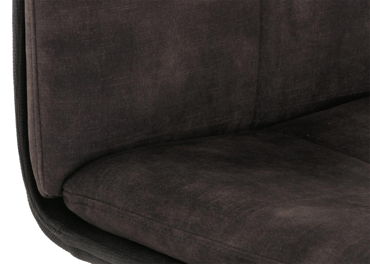 Cosmo Casa - Set van 2 Eetkamerstoelen - Keukenstoel - Fauteuil - Draaibaar Automatische Positie - Metaal - Stof - Donkergrijs