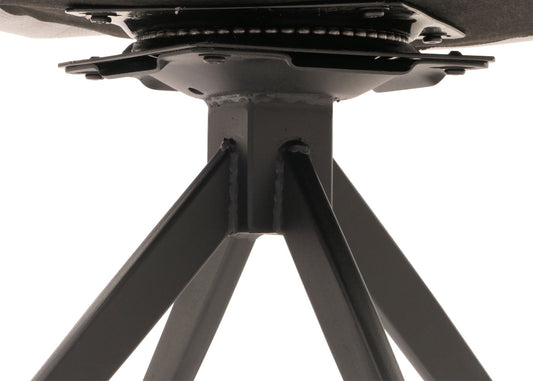 Cosmo Casa - Set van 2 Eetkamerstoelen - Keukenstoel - Fauteuil - Draaibaar Automatische Positie - Metaal - Stof - Donkergrijs