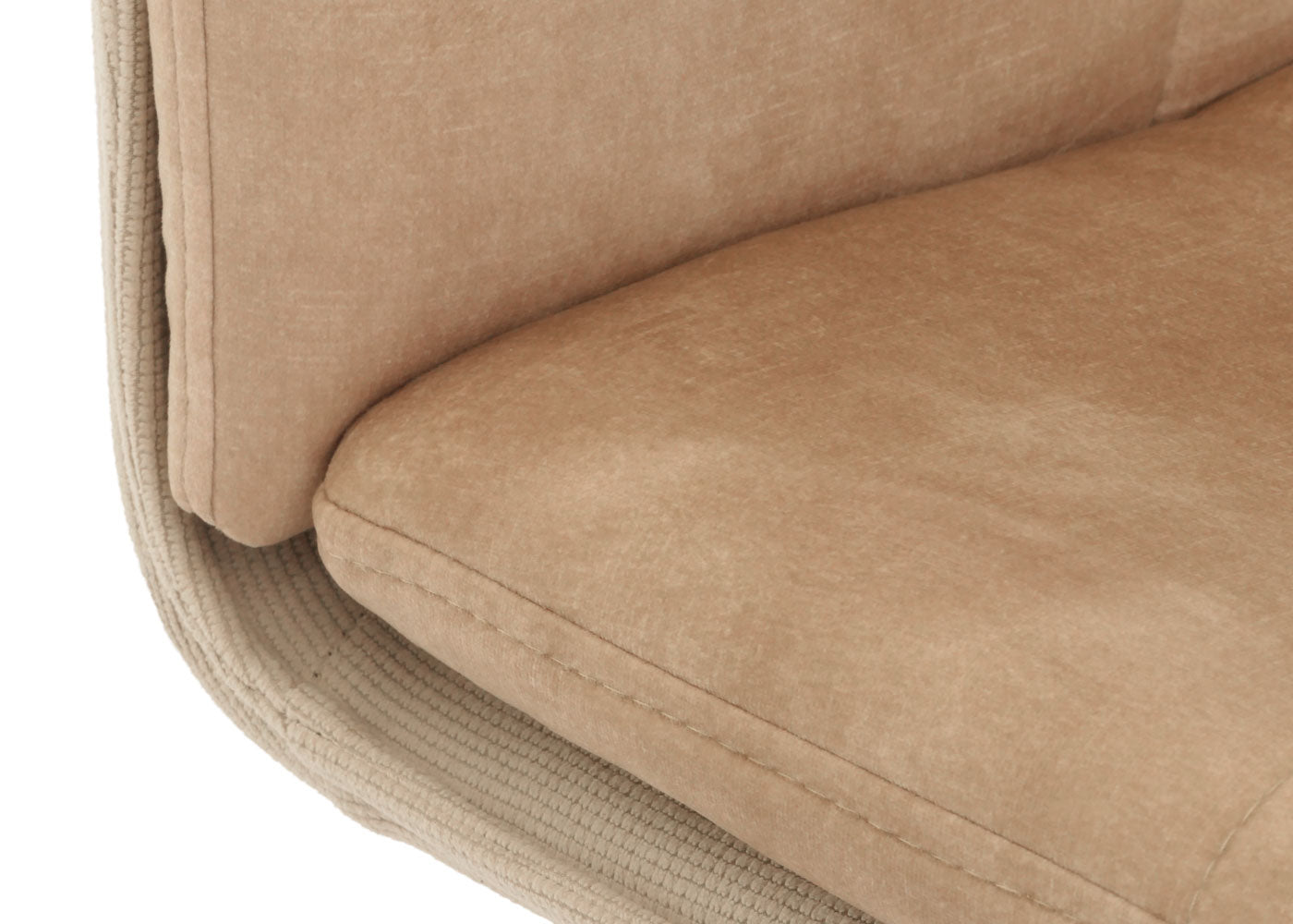 Cosmo Casa - Set van 2 Eetkamerstoelen - Keukenstoel - Fauteuil - Draaibaar Automatische Positie - Metaal - Stof - Beige