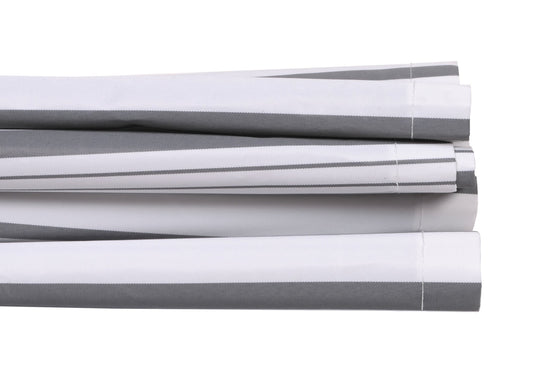 Cosmo Casa - Volant voor Elektrisch Cassettescherm - Uitschuifbare Volant 5x3m - Polyester - Grijs-Wit