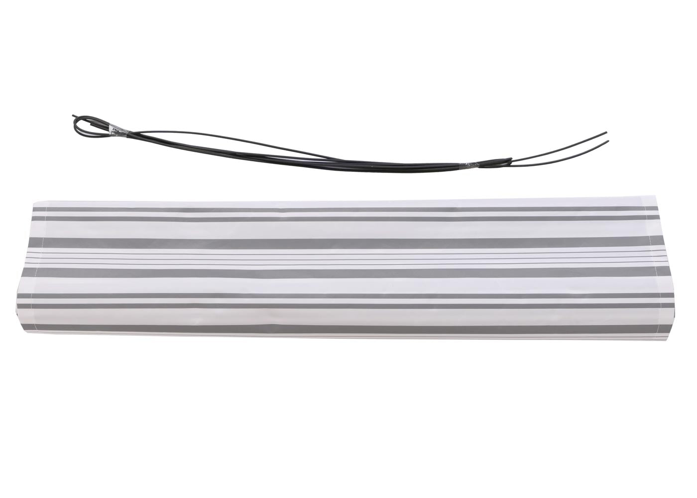 Cosmo Casa - Volant voor Elektrisch Cassettescherm - Uitschuifbare Volant 5x3m - Polyester - Grijs-Wit