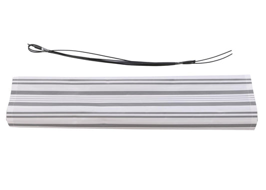 Cosmo Casa - Volant voor Elektrisch Cassettescherm - Uitschuifbare Volant 5x3m - Polyester - Grijs-Wit