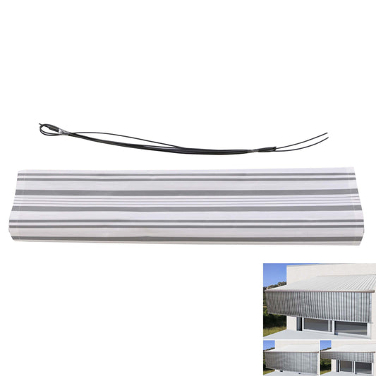 Cosmo Casa - Volant voor Elektrisch Cassettescherm - Uitschuifbare Volant 5x3m - Polyester - Grijs-Wit