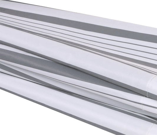 Cosmo Casa - Volant voor Elektrisch Cassettescherm - Uitschuifbare Volant 5x3m - Polyester - Grijs-Wit