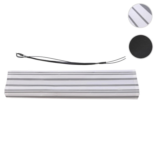 Cosmo Casa - Volant voor Elektrisch Cassettescherm - Uitschuifbare Volant 5x3m - Polyester - Grijs-Wit