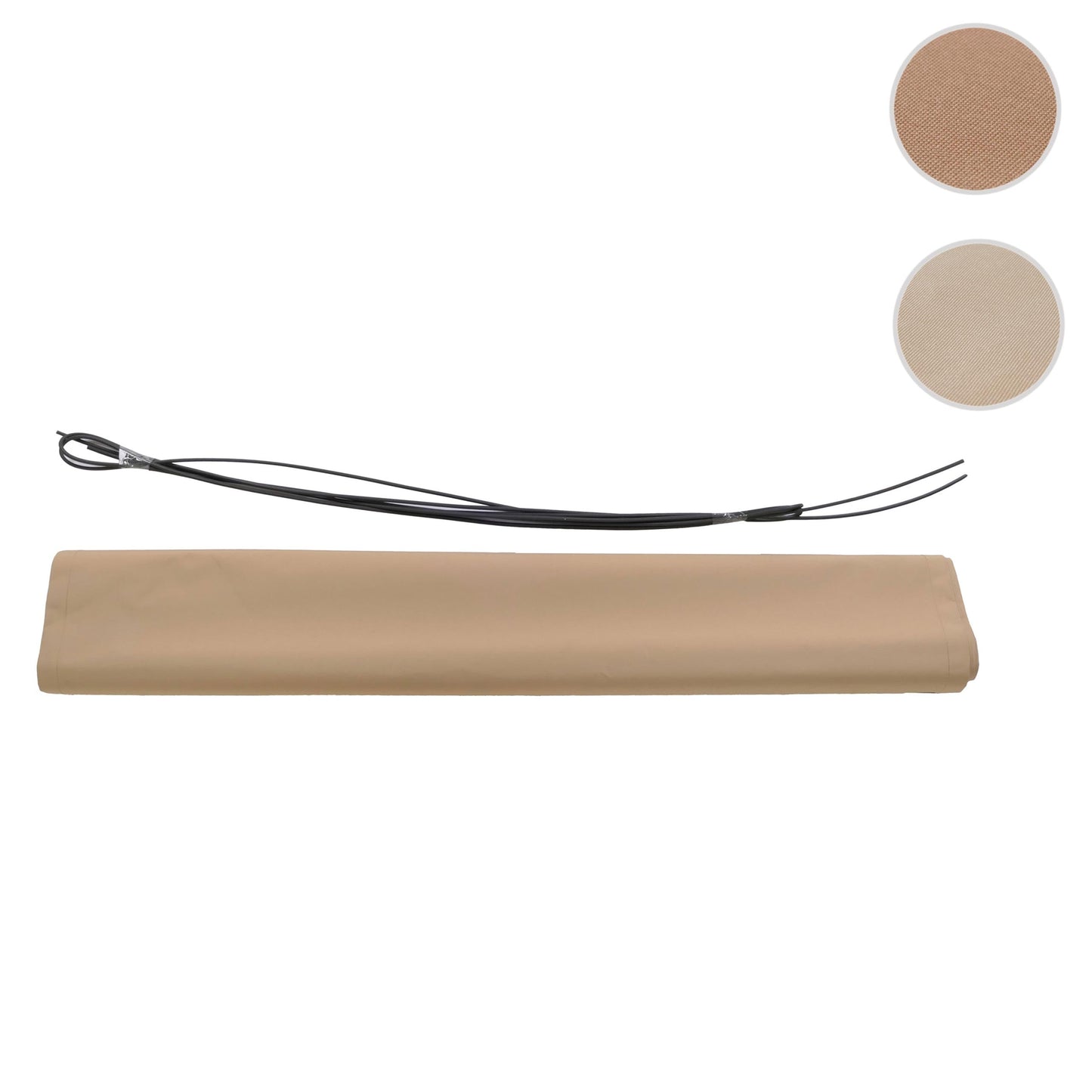 Cosmo Casa - Volant voor Elektrisch Cassettescherm - Uitschuifbare Volant 4x3m - Polyester - Zand