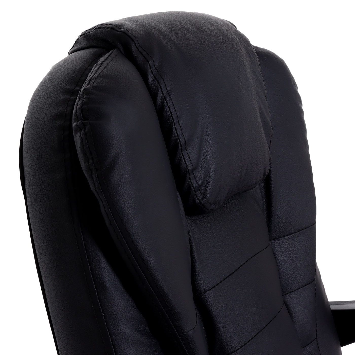 Cosmo Casa - Bureaustoel - Draaibare Directiestoel met Uitschuifbare Voetsteun - Kunstleer - Zilveren Onderstel - Zwart