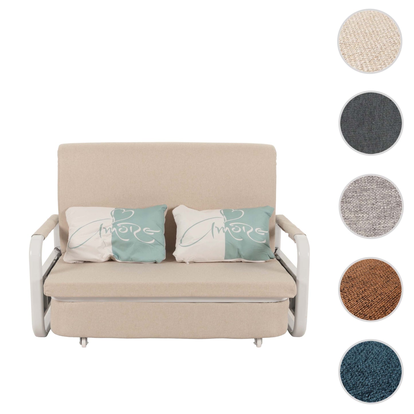 Cosmo Casa - Slaapbank - Slaapfunctie - Textiel - Beige