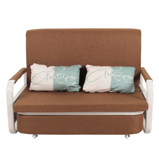 Cosmo Casa - Slaapbank - Slaapfunctie - Textiel - Bruin