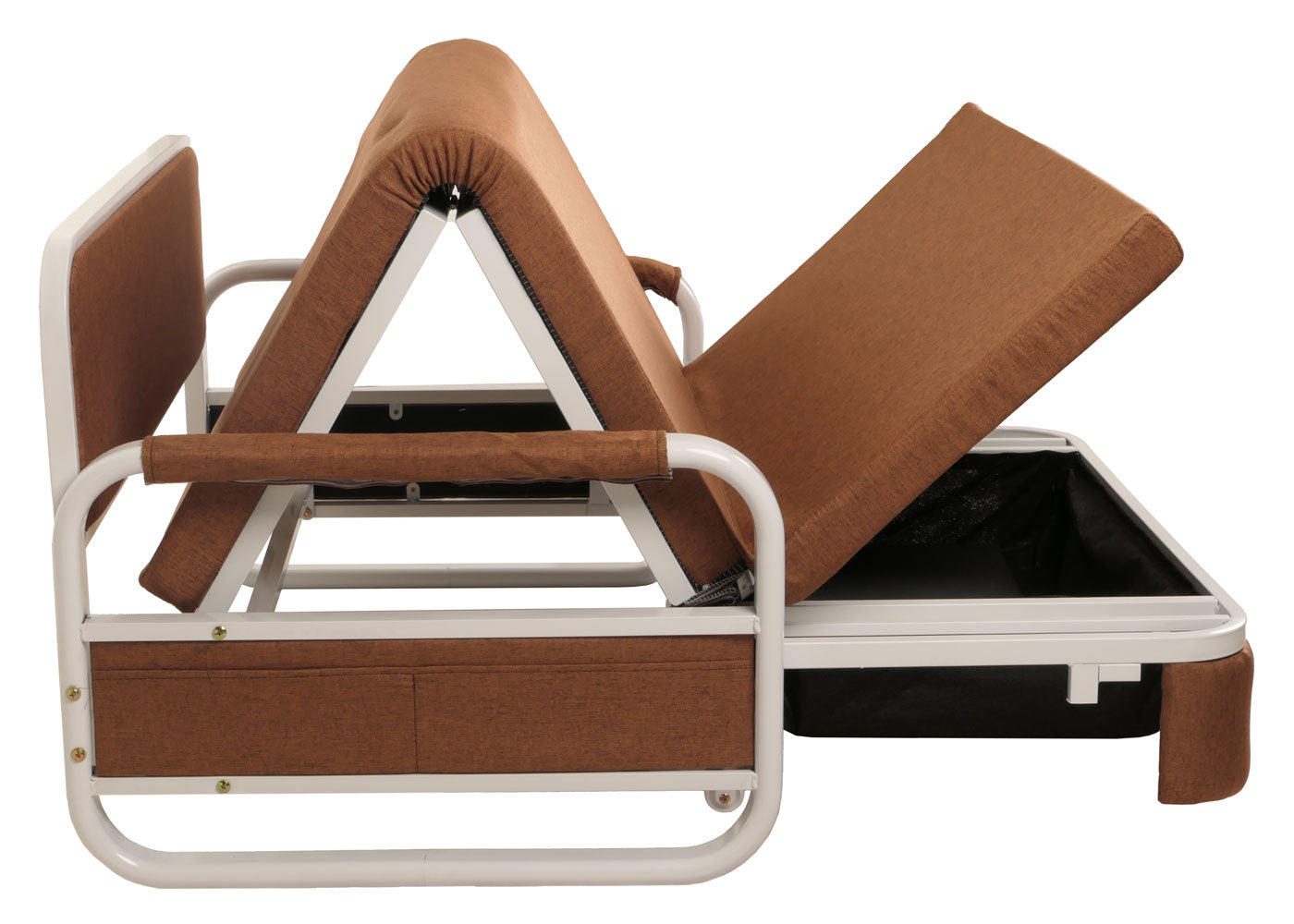 Cosmo Casa - Slaapbank - Slaapfunctie - Textiel - Bruin