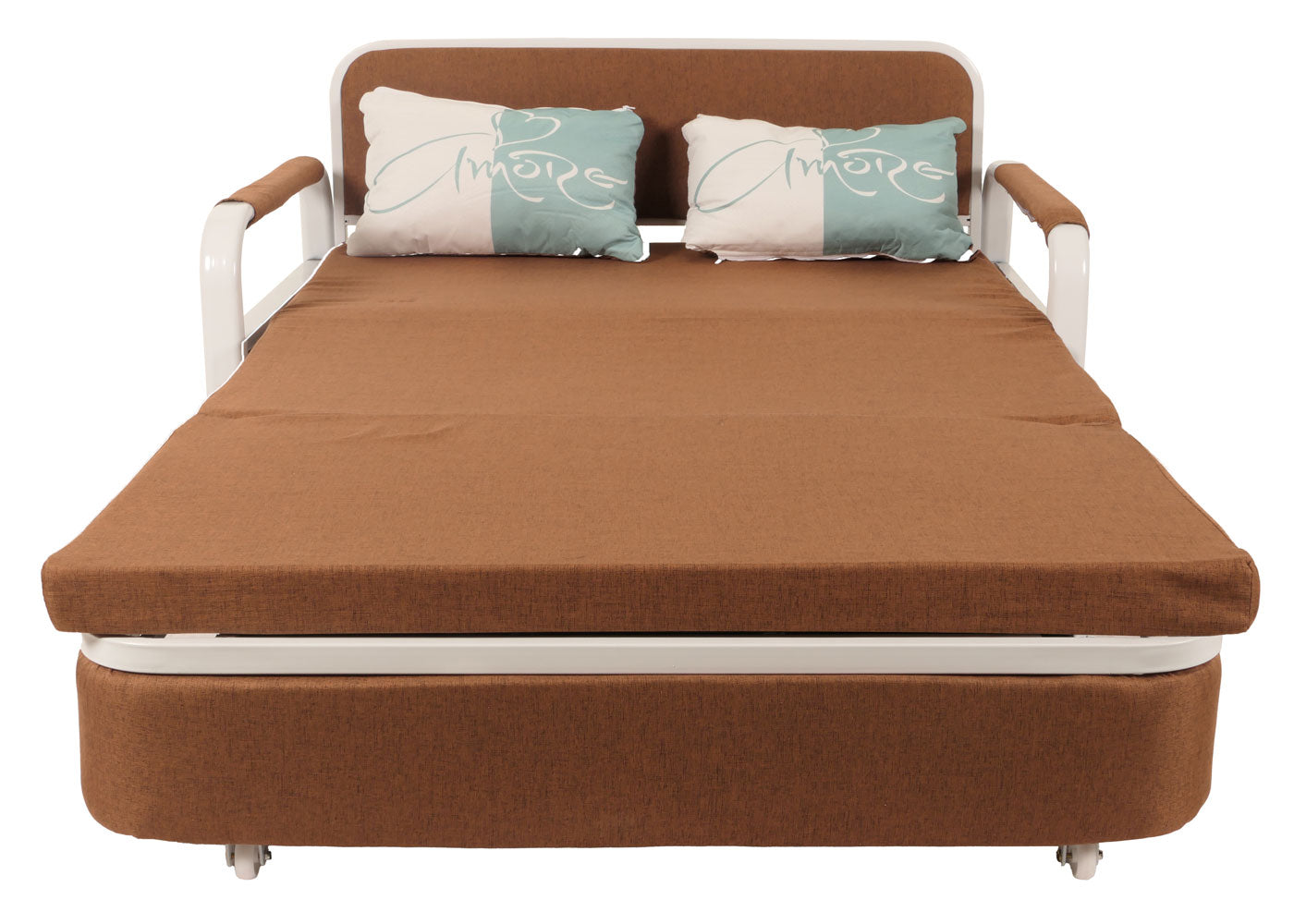Cosmo Casa - Slaapbank - Slaapfunctie - Textiel - Bruin