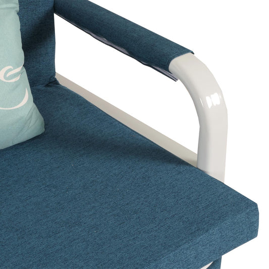 Cosmo Casa - Slaapbank - Slaapfunctie - Bedstee Ligvlak - 130x185cm - Stoftextiel - Donkerblauw