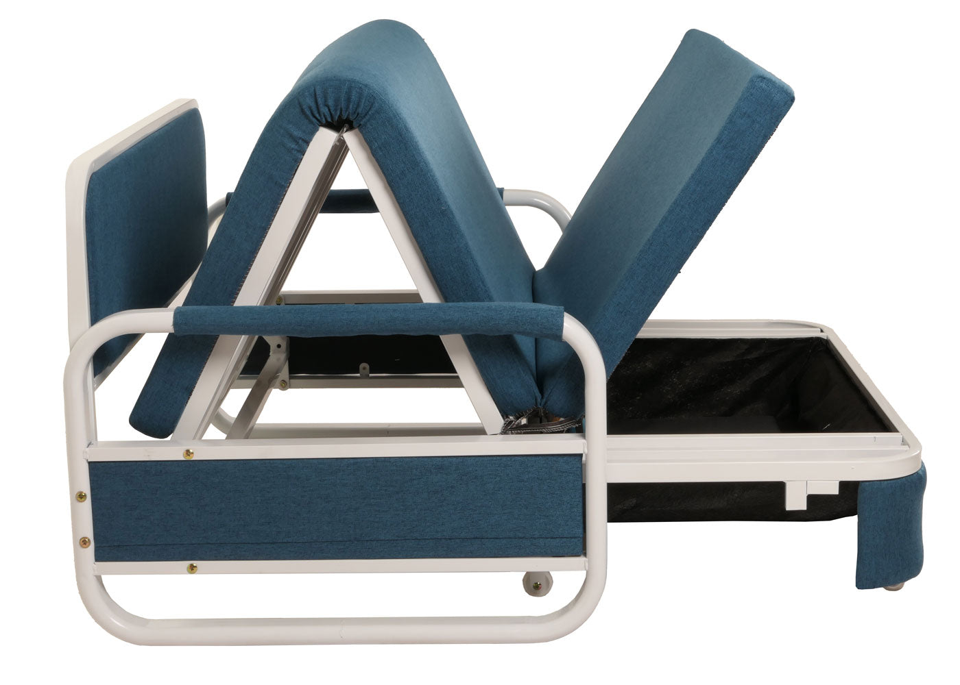 Cosmo Casa - Slaapbank - Slaapfunctie - Bedstee Ligvlak - 130x185cm - Stoftextiel - Donkerblauw