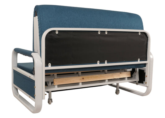 Cosmo Casa - Slaapbank - Slaapfunctie - Bedstee Ligvlak - 130x185cm - Stoftextiel - Donkerblauw