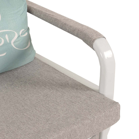 Cosmo Casa - Slaapbank - Slaapfunctie - Bedstee Ligvlak - 130x185cm - Stoftextiel - Lichtgrijs