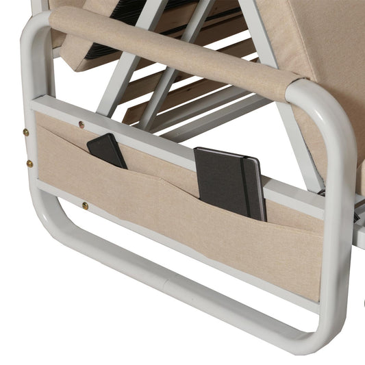 Cosmo Casa - Slaapbank - Slaapfunctie met Bedbox - Textiel - Beige