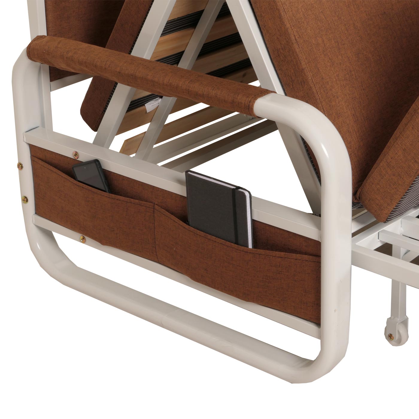 Cosmo Casa - Slaapbank - Slaapfunctie met Bedbox - Textiel - Bruin