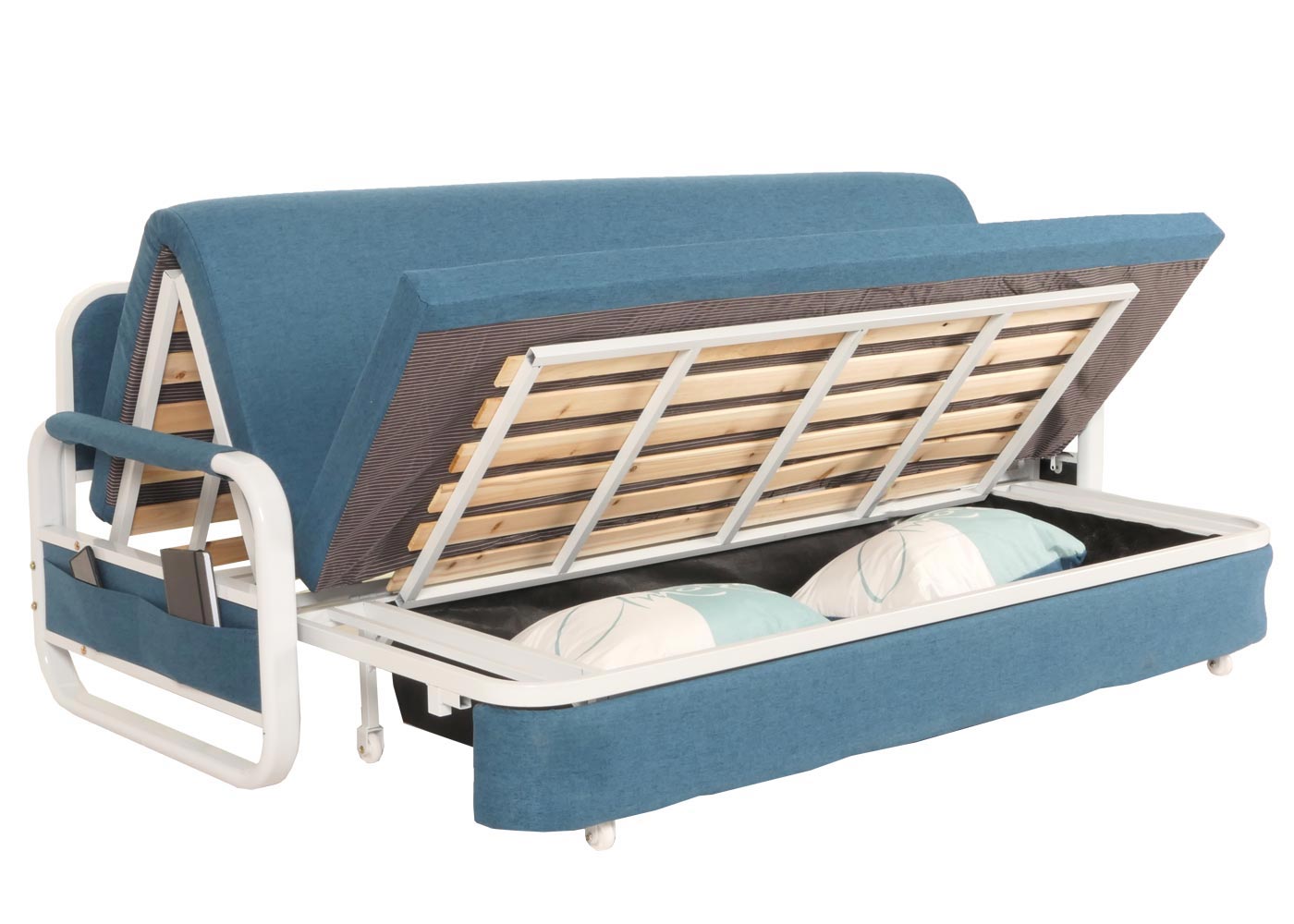 Cosmo Casa - Slaapbank - Slaapfunctie - Textiel - Donkerblauw